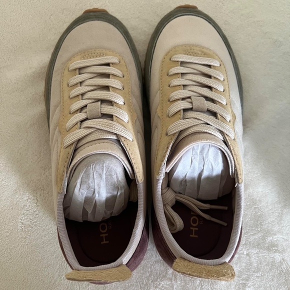 Hoff Women's Stylish Sneakers - Cream, Olive, and Brown - Picture 5 of 8